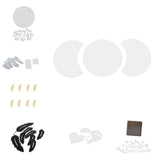 Maxbell Removable 3D Dressing Mirror Wall Stickers Acrylic Mirror Decal Silver Moon