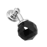 Maxbell  30mm Modern Crystal Glass Round Pull Cabinet Drawer Door Knob Handle -Black