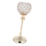 30cm Crystal Globe Pillar Wedding Centerpiece Votive Candle Holder Lamp-Gold