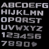 Maxbell 35mm 3D Metal Rhionestone Figure Number 0 Car DIY Motor Emblem Badge Sticker