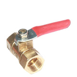 Maxbell Female to Female 1/4 Thread Brass Ball Valve Shut Off Switch DN8 Red