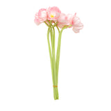 Max 10 Pieces PU Lifelike Artificial Poppy Flower Branches for Home Decor Pink
