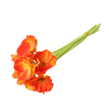 Max 10 Pieces PU Lifelike Artificial Poppy Flower Branches for Home Decor Orange
