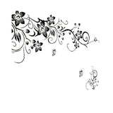 DIY Removable Black Flowers Mural Decal Art Vinyl Wall Stickers Home Decor