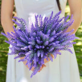 Artificial Plants Lavender Branches Stem Wedding Party Bouquet Floral Decor4