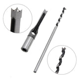 Maxbell Square Hole Saw Wood Drill Bit Mortising Chisel Woodworking Tool Bit 10mm