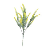 Artificial Flocked Lavender Bouquet Flowers Arrangements Bridal Yellow