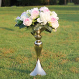 Golden Metal Candle Holder Wedding Centerpiece Event Road Flower Vase 520mm