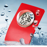 Max Water Powered Alarm Clock 24-hour Crystal Ball Display Digital LCD Clock-Red