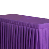 Max 47' Home Tablecloth Table Skirt Cover For Wedding Banquet Party Decor Purple