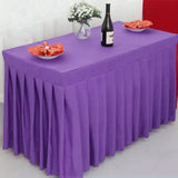 Max 47' Home Tablecloth Table Skirt Cover For Wedding Banquet Party Decor Purple