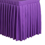 Max 47' Home Tablecloth Table Skirt Cover For Wedding Banquet Party Decor Purple