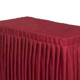 Max Fitted Table Skirt Pleated Table Cover Wedding Trade Decor Machine Washable
