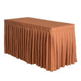 Max 47' Home Tablecloth Table Skirt Cover For Wedding Banquet Party Decor Kahki