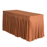 Max 47' Home Tablecloth Table Skirt Cover For Wedding Banquet Party Decor Kahki