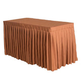 Max 47' Home Tablecloth Table Skirt Cover For Wedding Banquet Party Decor Kahki