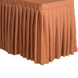 Max 47' Home Tablecloth Table Skirt Cover For Wedding Banquet Party Decor Kahki