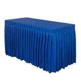 Max 47' Home Tablecloth Table Skirt Cover For Wedding Banquet Party Decor Blue
