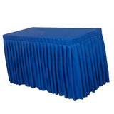 Max 47' Home Tablecloth Table Skirt Cover For Wedding Banquet Party Decor Blue