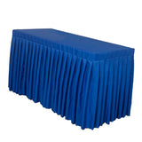 Max 47' Home Tablecloth Table Skirt Cover For Wedding Banquet Party Decor Blue