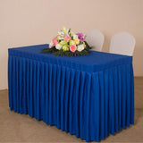 Max 47' Home Tablecloth Table Skirt Cover For Wedding Banquet Party Decor Blue