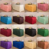 Max 47' Home Tablecloth Table Skirt Cover For Wedding Banquet Party Decor Blue