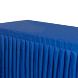 Max 47' Home Tablecloth Table Skirt Cover For Wedding Banquet Party Decor Blue