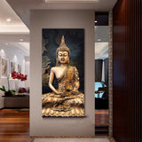 Max Canvas Painting Printed Picture Poster Art Home Decor Gold Buddha L
