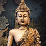 Max Canvas Painting Printed Picture Poster Art Home Decor Gold Buddha L