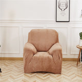 Max Maxb Stretchy Solid Sofa Sette Cover Couch L-Shaped Slipcover Protectors Brown