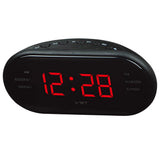 Max Maxb Digital LED Display Clock AM FM Radio Alarm Clock With Dual Alarm EU Red