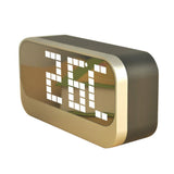 Maxbell 2Pieces Portable Mirror Alarm Clock Calendar Night Light Digital Alarm Clock