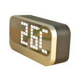Maxbell 2Pieces Portable Mirror Alarm Clock Calendar Night Light Digital Alarm Clock