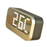 Maxbell 2Pieces Portable Mirror Alarm Clock Calendar Night Light Digital Alarm Clock