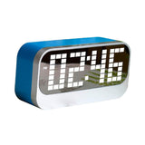 Maxbell 2Pieces Portable Mirror Alarm Clock Calendar Night Light Digital Alarm Clock