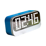 Maxbell 2Pieces Portable Mirror Alarm Clock Calendar Night Light Digital Alarm Clock