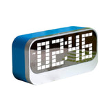 Maxbell 2Pieces Portable Mirror Alarm Clock Calendar Night Light Digital Alarm Clock