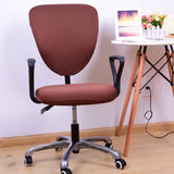 Max Maxb Modern Office Computer Chair Cover Polyester Elastic Fabric Removable dark coffee