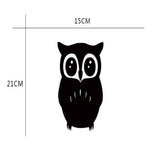 Max Maxb 3D Mirror Style OWL Removable Decal Wall Sticker DIY Decorative Mural -Black