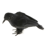 Max Artificial Feathered Small Crows Birds Ravens Props Halloween Decor #1 Black