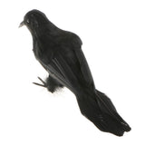 Max Artificial Feathered Small Crows Birds Ravens Props Halloween Decor #1 Black