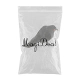 Max Artificial Feathered Small Crows Birds Ravens Props Halloween Decor #2 Black