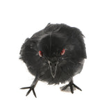 Max Artificial Feathered Small Crows Birds Ravens Props Halloween Decor #2 Black