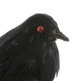 Max Artificial Feathered Small Crows Birds Ravens Props Halloween Decor #2 Black