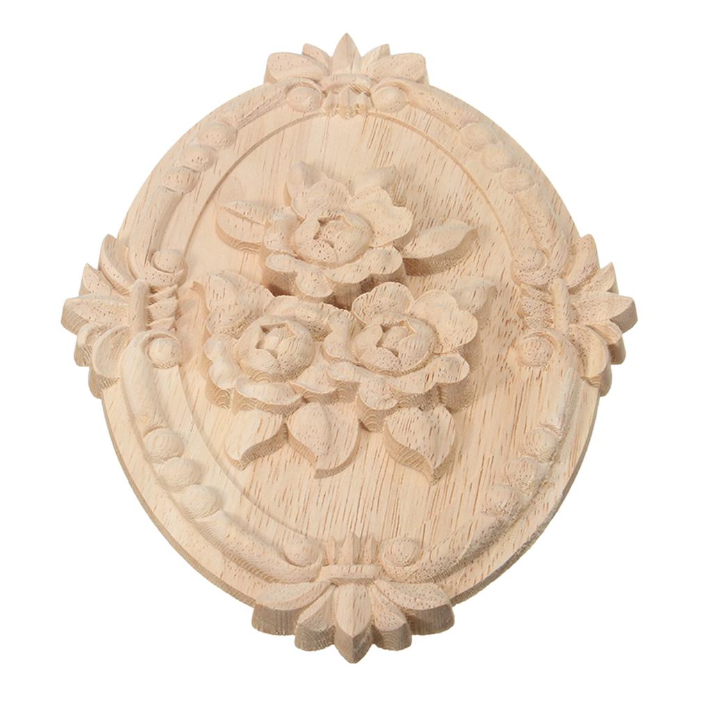 Max Wood Carved Applique Frame Corner Onlay Furniture Decor #5 21x15cm