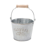 Max Shabby Chic Galvanised Metal Iron Flower Plants Bucket Flower Vase Pot #1