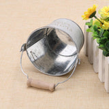Max Shabby Chic Galvanised Metal Iron Flower Plants Bucket Flower Vase Pot #1