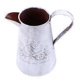 Max Shabby Chic Galvanised Metal Iron Flower Plants Bucket Flower Vase Pot #4