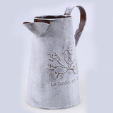 Max Shabby Chic Galvanised Metal Iron Flower Plants Bucket Flower Vase Pot #4