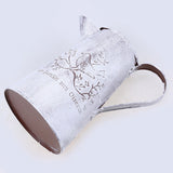 Max Shabby Chic Galvanised Metal Iron Flower Plants Bucket Flower Vase Pot #4